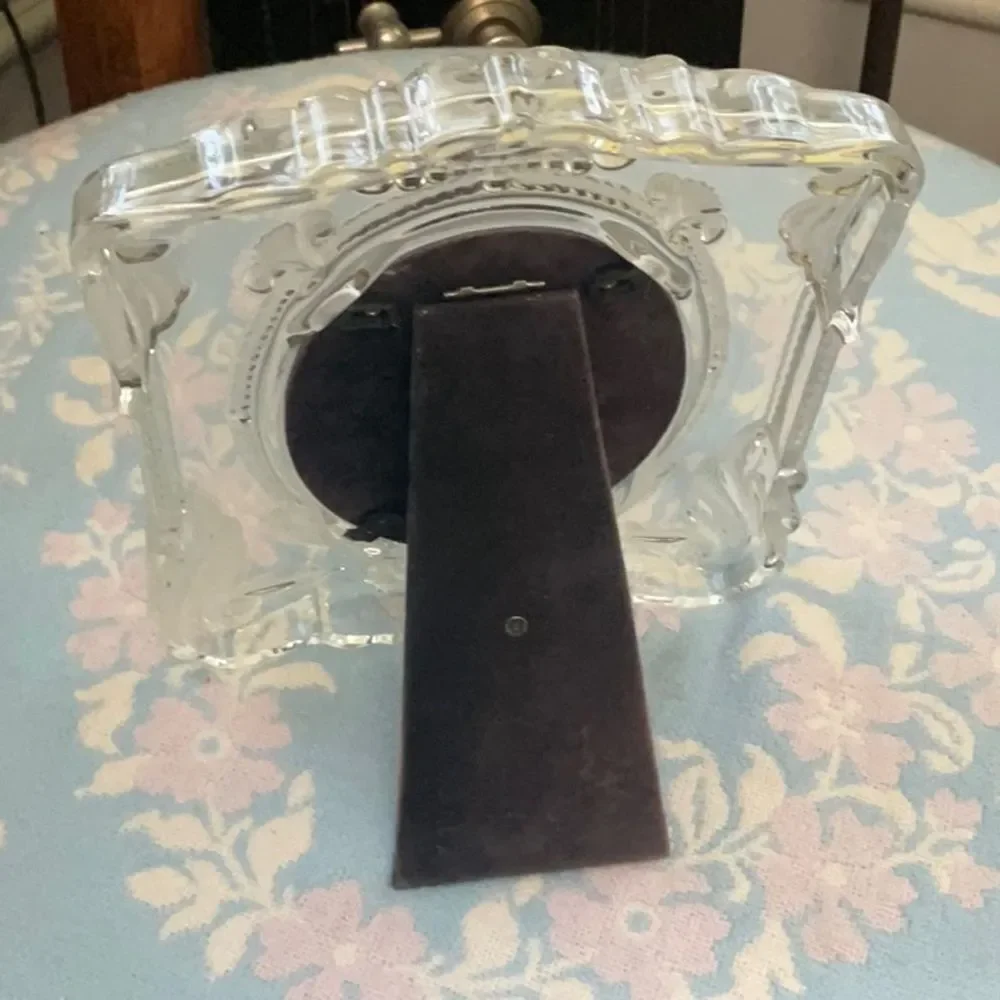 VTG Y2K 80’s COQUETTE GIRL Crystal Boudoir 5x7” Picture Frame EUC